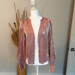 Evereve Metallic Pink Top